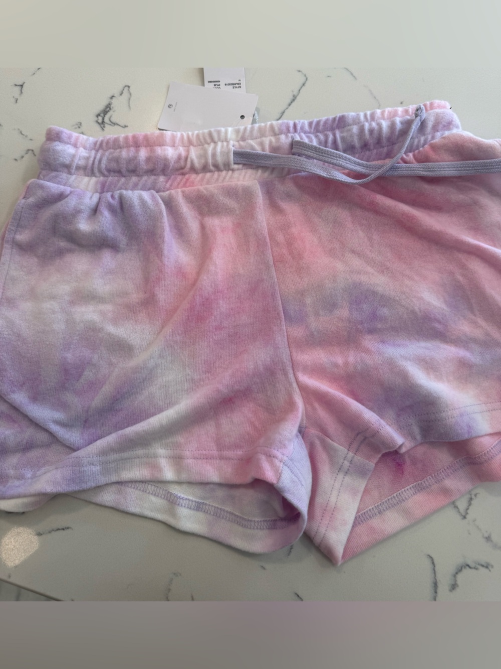 Roxy Pastel Pink & Lavender Tie-Dye Lounge Shorts